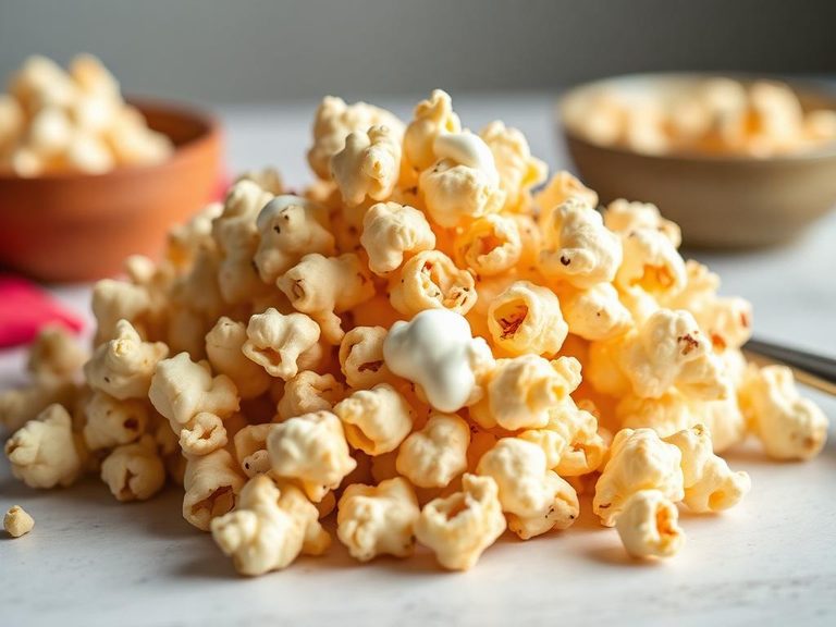 Yogurt-coated popcorn