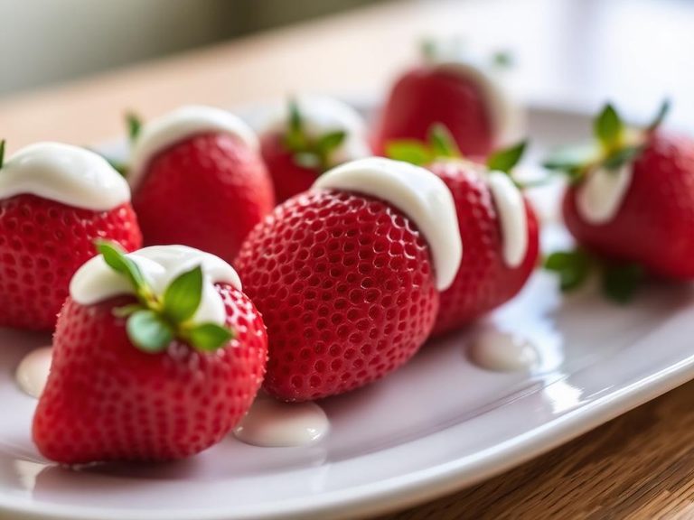 Yogurt-coated strawberries
