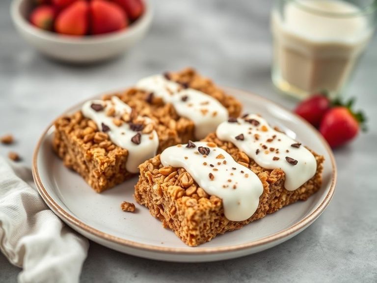 Yogurt-dipped granola bars