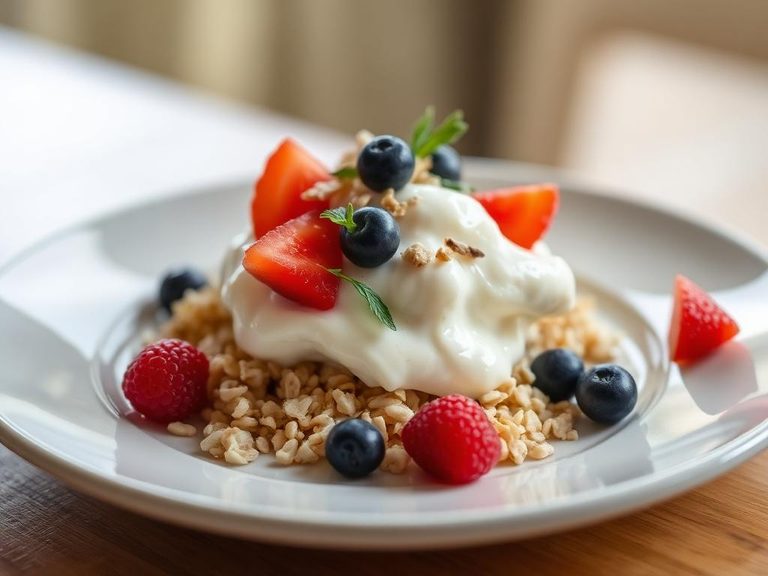 Yogurt or oatmeal garnish