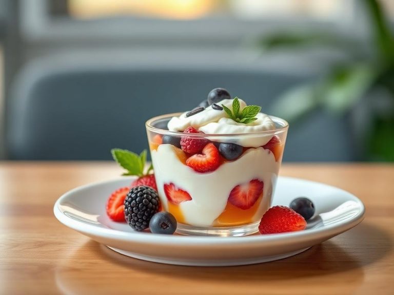 Yogurt parfait garnish
