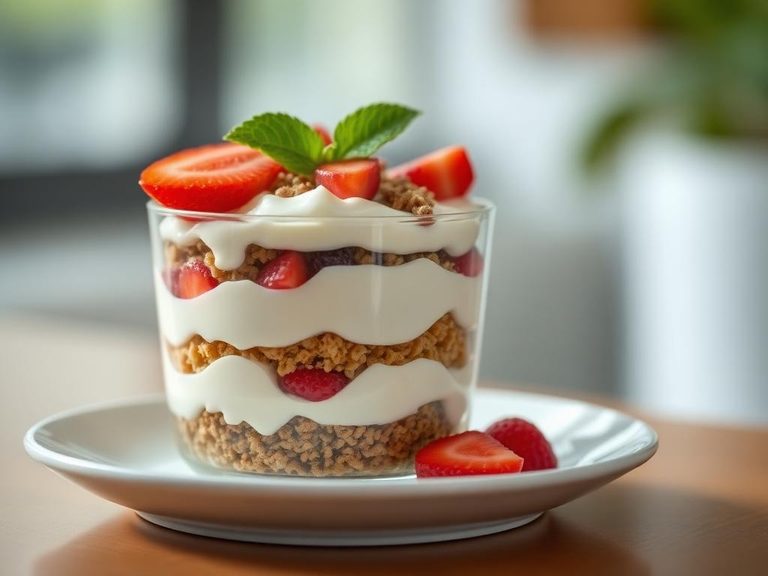 Yogurt parfait layer