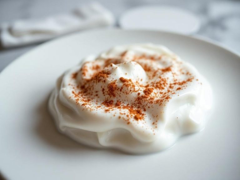 Yogurt with a sprinkle of cinnamon