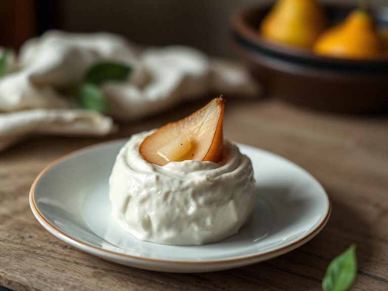 Yogurt with pureed pear
