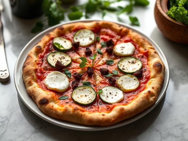 Zucchini and Goat Cheese Pizza