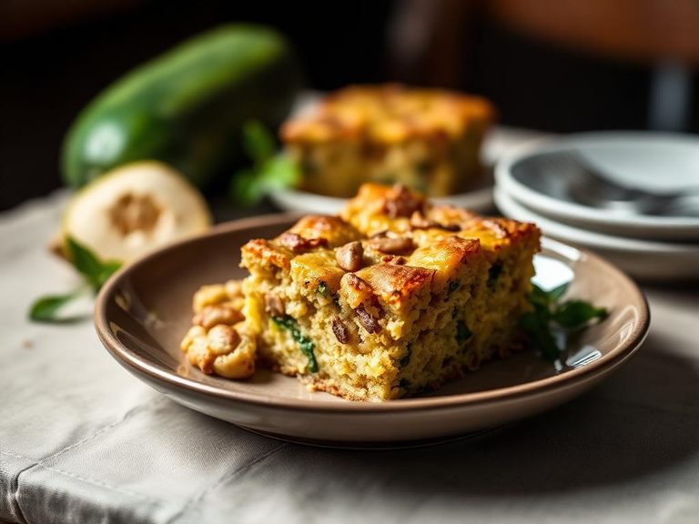 Zucchini bread pudding