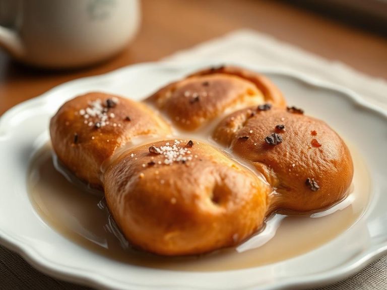 Zwieback in warm milk or tea
