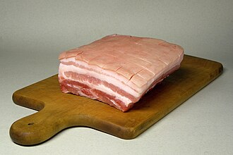 Pork, fresh, composite of trimmed retail cuts (leg, loin, shoulder, and spareribs), separable lean and fat, raw