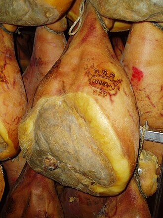 Pork, cured, ham with natural juices, slice, bone-in, separable lean only, unheated