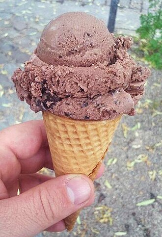 Ice creams, chocolate