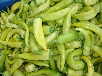 Pepper, banana, raw