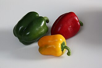 Peppers, sweet, green, raw