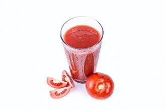 Tomato juice, canned, with salt added