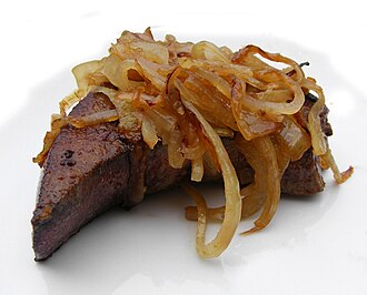 Veal, variety meats and by-products, liver, cooked, braised