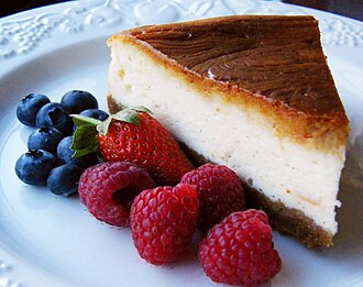 Cake, cheesecake, commercially prepared