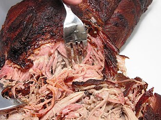 Pulled pork in barbecue sauce