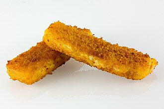 Fish, fish sticks, frozen, prepared