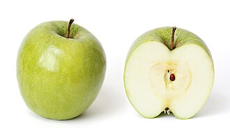 Apples, granny smith, with skin, raw