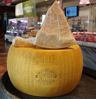 Cheese, parmesan, grated, refrigerated