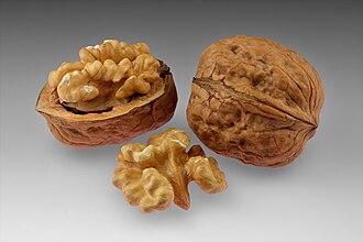 Nuts, walnuts, English, halves, raw