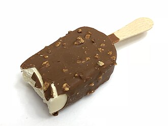 Light ice cream bar, vanilla