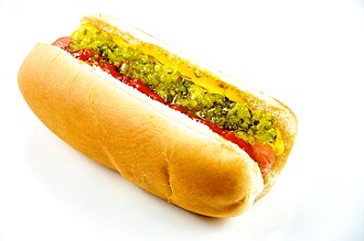 Roll, white, hot dog bun