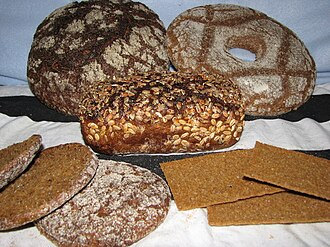 Bread, oatmeal, toasted