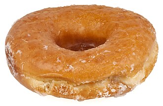 Doughnut, cake type, chocolate icing
