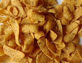 Corn chips, flavored