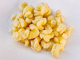 Cheese flavored corn snacks
