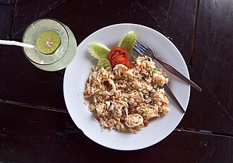 Rice, white, cooked, made with oil