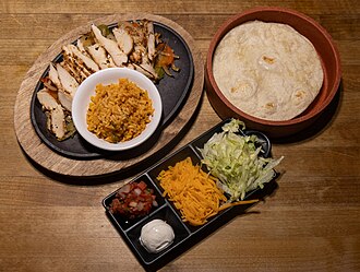 Fajita, beef or pork