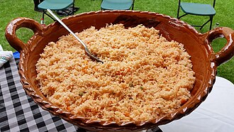 Spanish rice, from restaurant