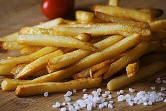 Potato, french fries, from frozen, fried