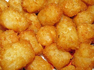 Potato tots, frozen, NS as to fried or baked