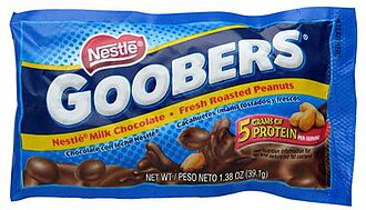 Peanuts, chocolate covered candy