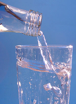 Water, bottled, plain