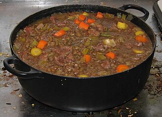 Vegetables as ingredient in stews