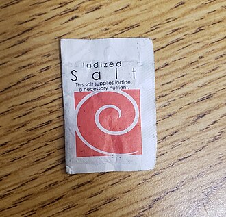 Salt, table, iodized