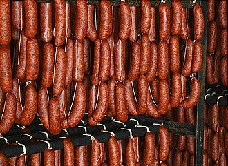 Sausage, pork, chorizo, link or ground, cooked, pan-fried