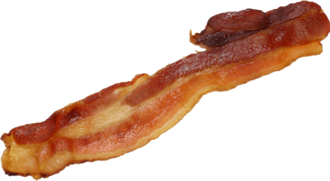 Pork, cured, bacon, cooked, restaurant